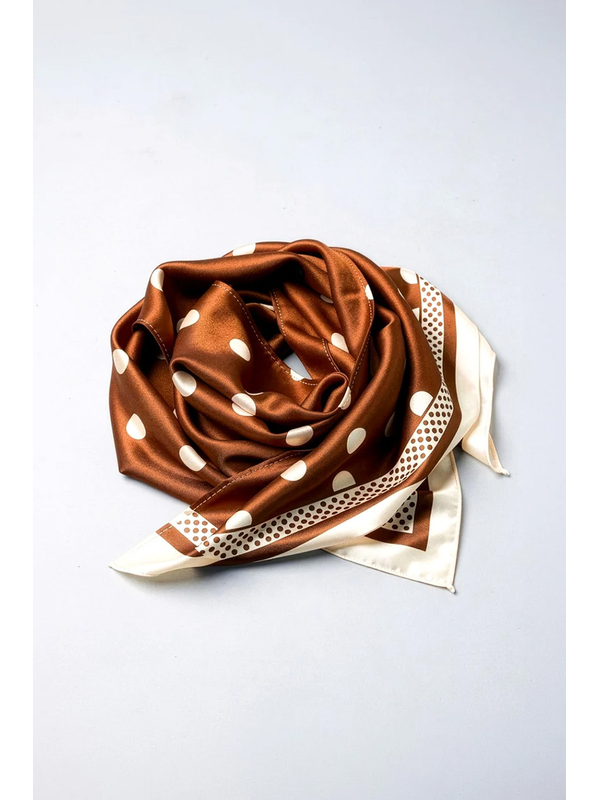 Stella + Gemma Chocolate Dots Triangle Scarf