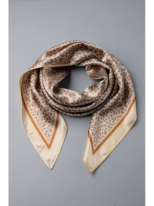 Stella + Gemma Leopard Triangle Scarf