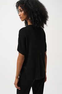 Joseph Ribkoff Metallic Knitted Rhinestone T-Shirt