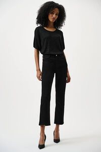 Joseph Ribkoff Metallic Knitted Rhinestone T-Shirt