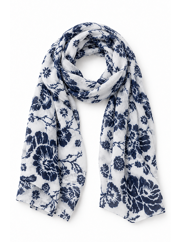 Ivys Indigo Bloom Scarf