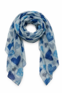 Ivys Amour Heart Print Scarf