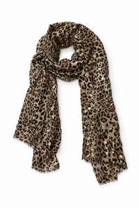 Ivys Kenya Foil Leopard Scarf