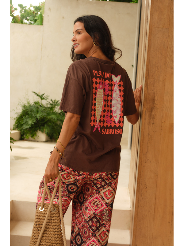 Betty Basics Relax Pescado Print Boxy Tee