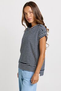 Betty Basics Shirley Navy Short Sleeve Tee