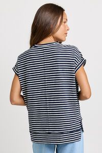 Betty Basics Shirley Navy Short Sleeve Tee