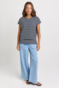 Betty Basics Shirley Navy Short Sleeve Tee