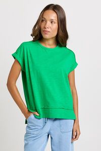 Betty Basics Shirley Green Short Sleeve Tee