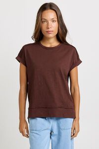 Betty Basics Shirley Chocolate Short Sleeve Tee