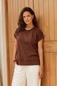 Betty Basics Shirley Chocolate Short Sleeve Tee