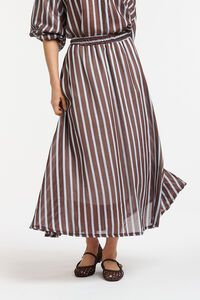 Urban Luxury Striped Midi Skirt