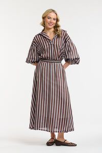 Urban Luxury Striped Midi Skirt