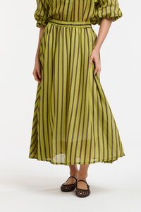 Urban Luxury Striped Midi Skirt
