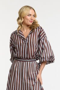 Urban Luxury Striped Puff Sleeve Shirt