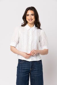 Leila + Luca White Spot Captivate Shirt