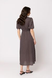 Seeking Lola Brown Spot Cheerful Dress