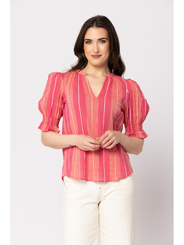 Seeking Lola Peachy Pink Butterfly Top