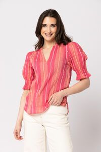 Seeking Lola Peachy Pink Butterfly Top