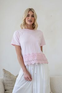 Joop & Gypsy Crochet Trim Tee
