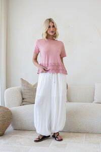 Joop & Gypsy Crochet Trim Tee