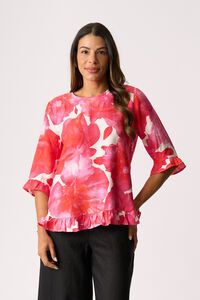 Foil Scoop Hem Top
