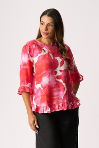 Foil Scoop Hem Top