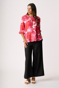 Foil Scoop Hem Top