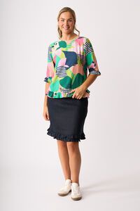 Foil Scoop Hem Top
