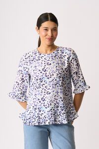 Foil Scoop Hem Top