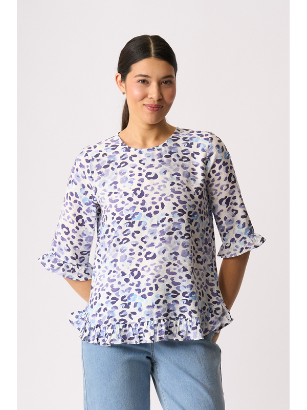 Foil Scoop Hem Top