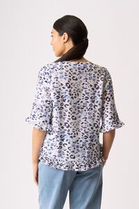 Foil Scoop Hem Top