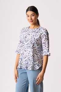 Foil Scoop Hem Top
