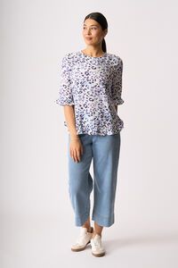 Foil Scoop Hem Top