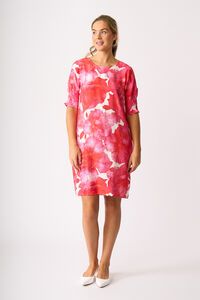 Foil Shirr The Cuff Dress
