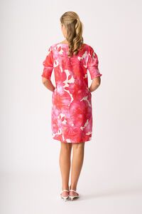 Foil Shirr The Cuff Dress