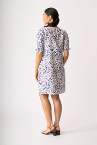 Foil Shirr The Cuff Dress