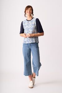 Memo Combo Elbow Sleeve Top