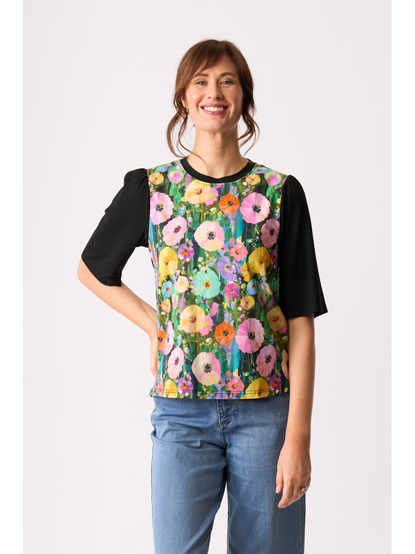 Memo Combo Elbow Sleeve Top