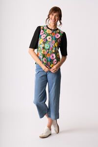 Memo Combo Elbow Sleeve Top