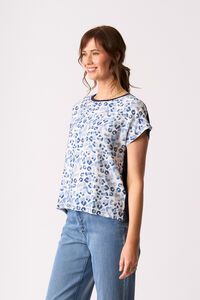 Memo Contrast Front Drop Shoulder Top