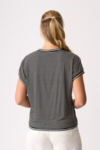 Memo Knit Back Round Neck Top