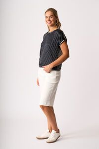 Memo Knit Back Round Neck Top