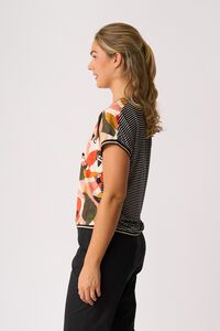 Memo Knit Back Round Neck Top