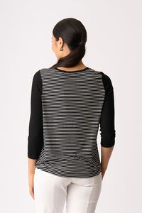 Memo Relaxed Fit Contrast Front Top