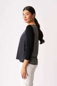 Memo Relaxed Fit Contrast Front Top