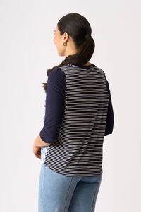 Memo Relaxed Fit Contrast Front Top