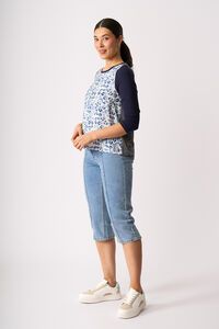 Memo Relaxed Fit Contrast Front Top