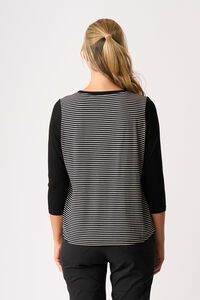 Memo Relaxed Fit Contrast Front Top