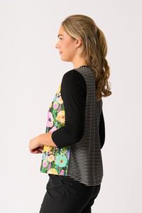 Memo Relaxed Fit Contrast Front Top