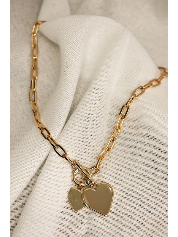 She Jewellery Linked Hearts Necklace